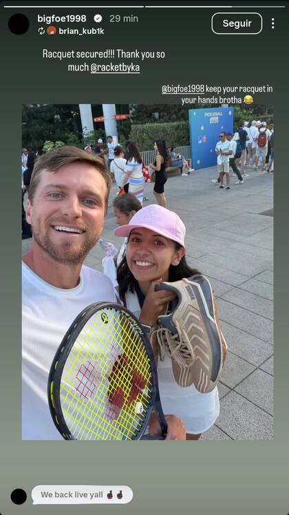 Historias de Instagram de Frances Tiafoe