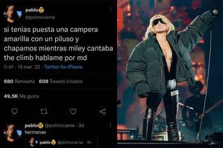 Se besó con un chico en el show de Miley Cyrus y lanzó una campaña para encontrarlo