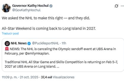 Hochul celebró la organización del popular evento en el UBS Arena