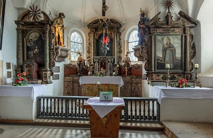 Hohenwerfen tiene una capilla con tesoros de arte sacro.