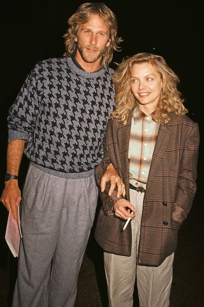 En 1986, con su primer marido Peter Horton. Se conocieron mientras estudiaban actuación