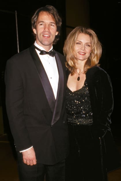 Con su marido David Kelley en la edición número 50 de los premios Golden Globes. Se conocieron en 1993 y ese mismo año dieron el sí