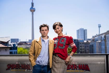 Holland y Zendaya promonionando la nueva película de Spider-Man en Berlín