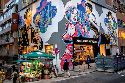 Hollywood Road, en Hong Kong, China.