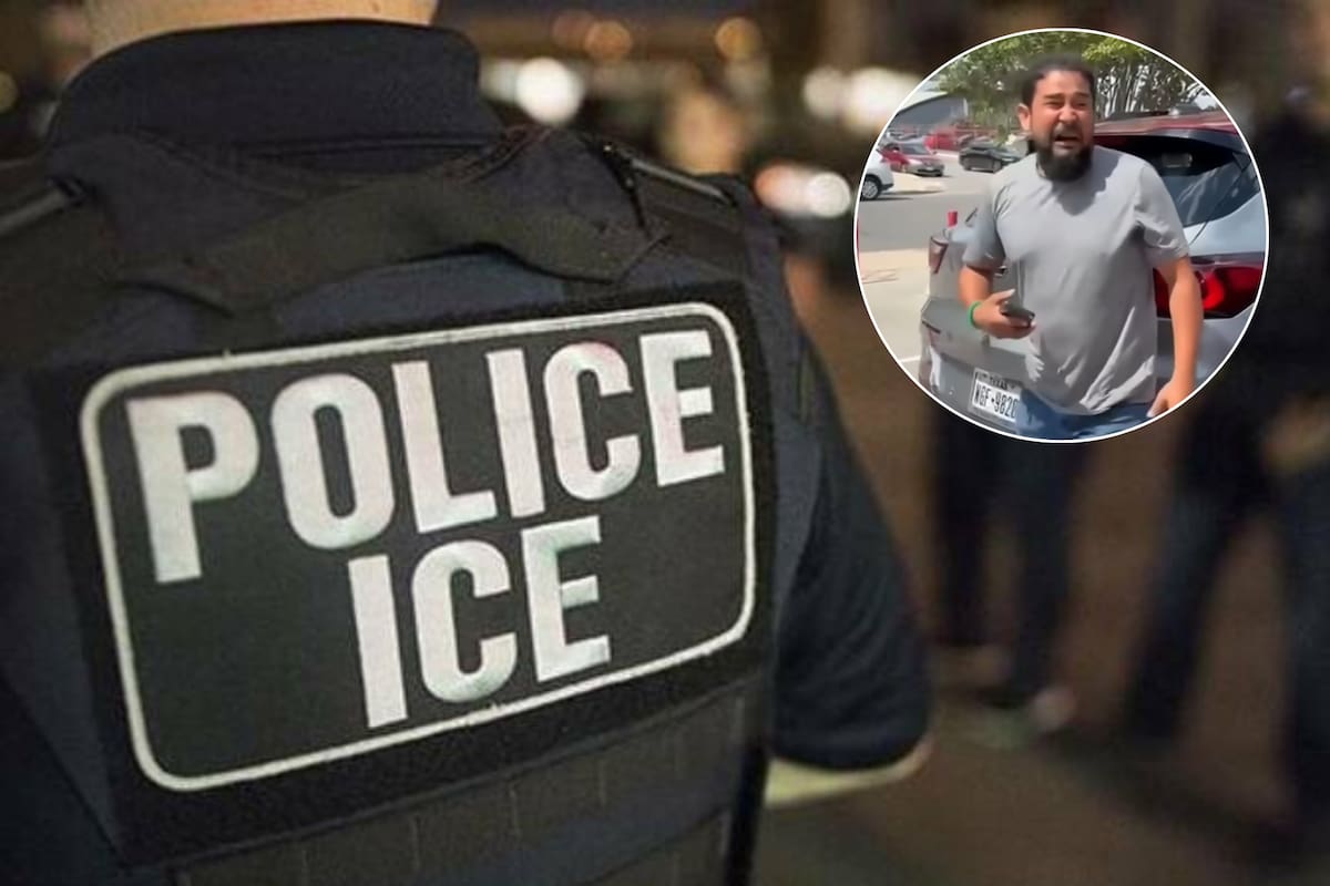 Hombre chileno llora al ver como ICE se lleva detenidos a su hijo de 3 años y a su esposa venezolana