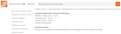 Home Depot no anunció en su sitio web que no laborarán el Día de Acción de Gracias, pero uno de sus representantes lo confirmó el año pasado (The Home Depot)