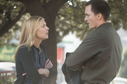 Carrie Mathison (Claire Danes) y Peter Quinn (Rupert Friend) en Homeland