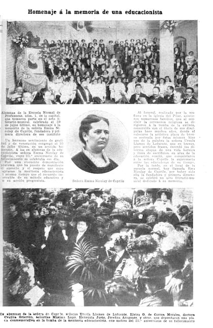 Homenaje a Emma Caprile, con motivo de los 25 años de su fallecimiento.