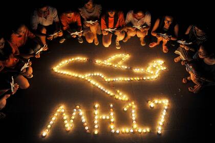 Homenaje a las víctimas del vuelo MH17 derribado por un misil en Ucrania en 2014