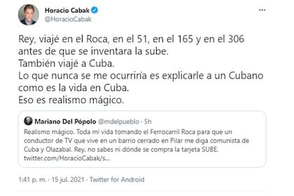 Horacio Cabak le respondió a Mariano Del Pópolo, el joven del partido comunista que habló de Cuba