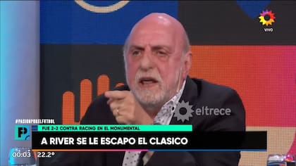Horacio Pagani y un ataque de ira al aire contra Nicolás Distasio (Captura de TV)