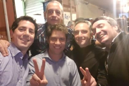 Horacio Pietragalla, en una imagen de campaña con Wado De Pedro, Axel Kicillof, Andrés Larroque y Máximo Kirchner