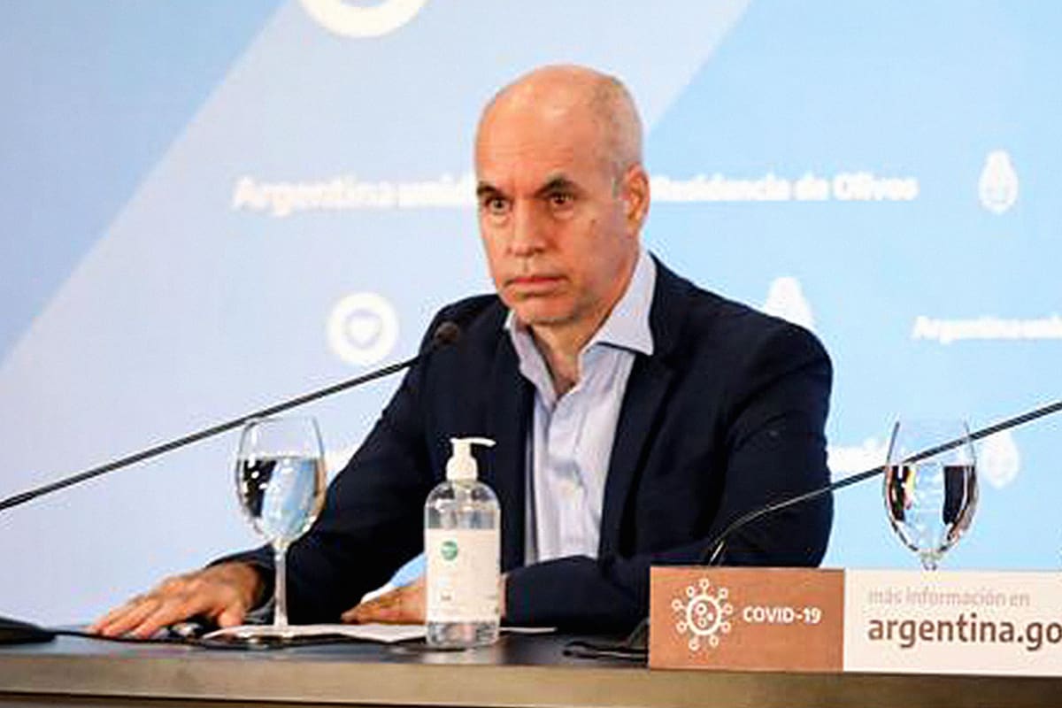 Horacio Rodríguez Larreta durante el anuncio