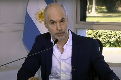 Horacio Rodríguez Larreta durante el anuncio