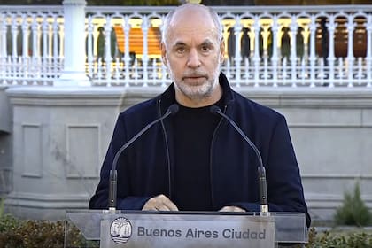 Horacio Rodríguez Larreta durante los anuncios de las actividades de invierno