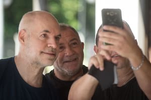 Horacio Rodríguez Larreta en una visita a Córdoba junto a Luis Juez