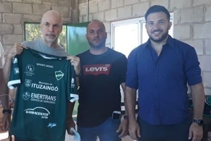 Horacio Rodríguez Larreta estuvo con Diego Brancatelli en su visita al Club Atlético Ituzaingó