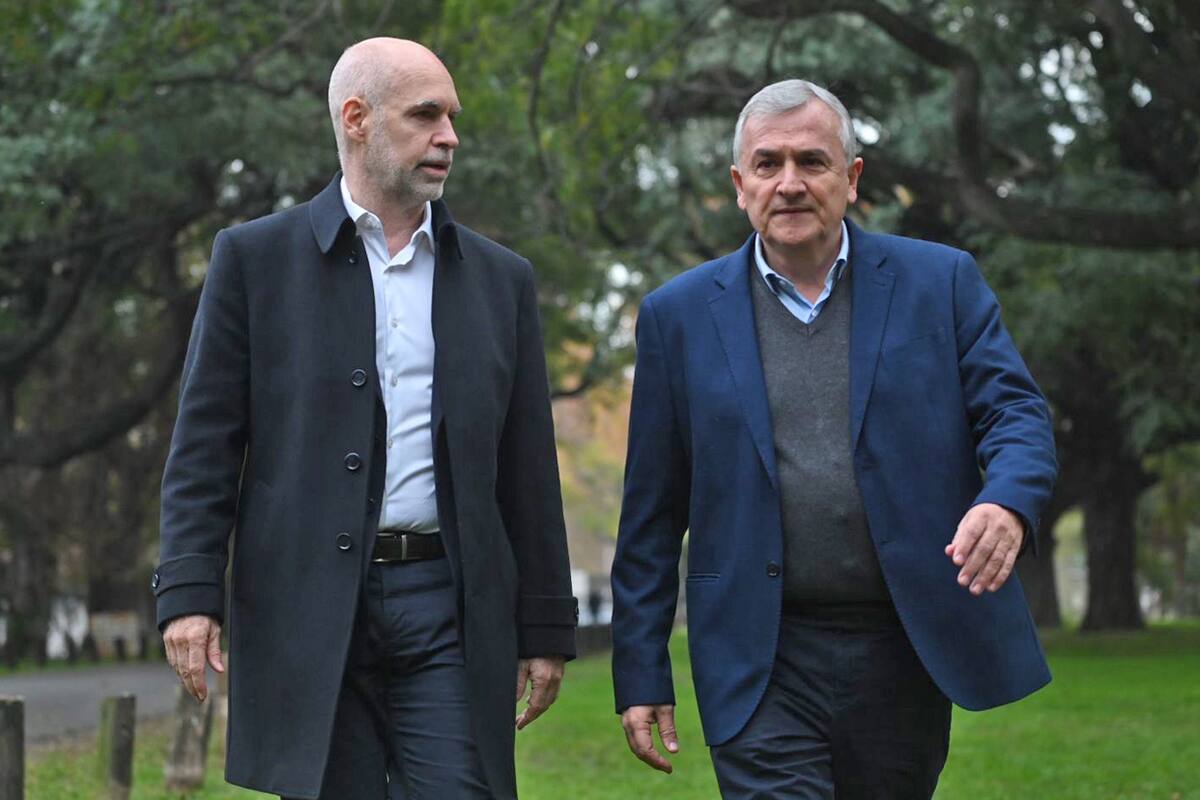 Horacio Rodríguez Larreta junto a Gerardo Morales, su compañero de fórmula para las PASO 2023