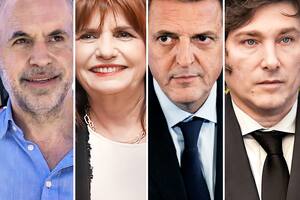 Horacio Rodríguez Larreta, Patricia Bullrich, Sergio Massa y Javier Milei