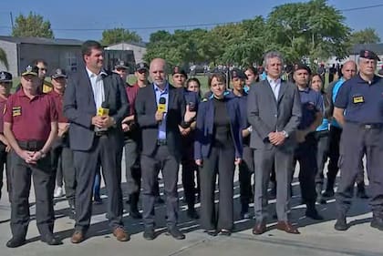 Horacio Rodríguez Larreta junto a Eugenio Burzaco y Felipe Miguel, quien estuvo a cargo de la Seguridad tras la salida de Marcelo D'Alessandro