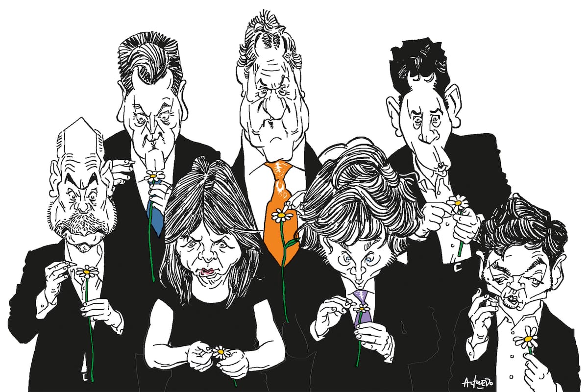 Horacio Rodríguez Larreta, Sergio Massa, Patricia Bullrich, Daniel Scioli, Javier Milei, Wado de Pedro y Axel Kicillof