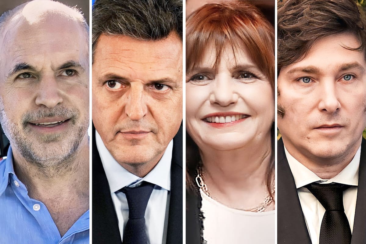Horacio Rodríguez Larreta, Sergio Massa, Patricia Bullrich y Javier Milei