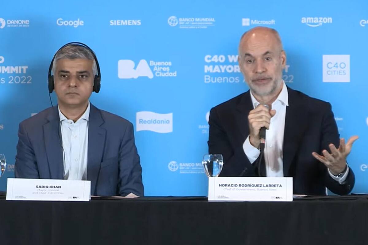 Horacio Ropdríguez Larreta durante la Cumbre de Alcaldes, C40