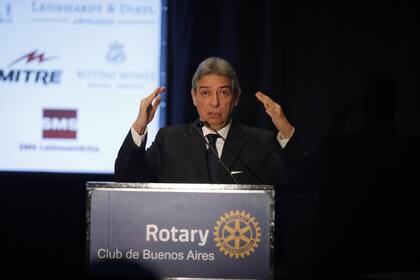 Horacio Rosatti, hace un mes, en una charla en el Rotary Club; el presidente de la Corte recibió un pedido de empresarios para revisar los cálculos de interéses en las indemnizaciones