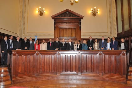Los jueces de la Corte Suprema con los consejeros de la Magistratura