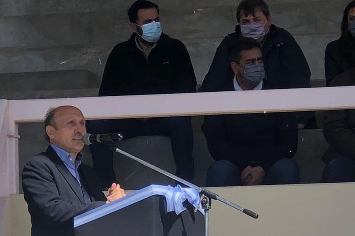 Horacio Salaverri, presidente de Carbap, en la exposición rural de Santa Rosa