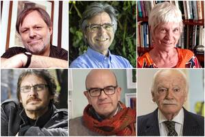 Horacio Tarcus, Roy Hora, Hilda Sabato, Felipe Pigna, Diego Barovero y Claudio Morales Gorleri