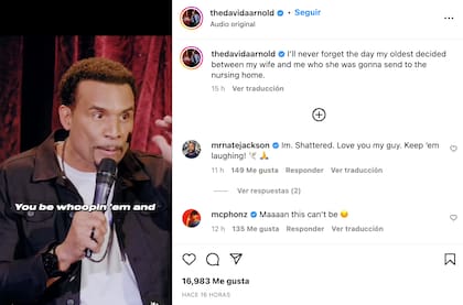 Horas antes de su fallecimiento, David Arnold hizo un posteo en redes sociales