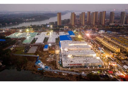 El hospital Huoshenshan, fue construido en tiempo récord en Wuhan en el inicio de la pandemia