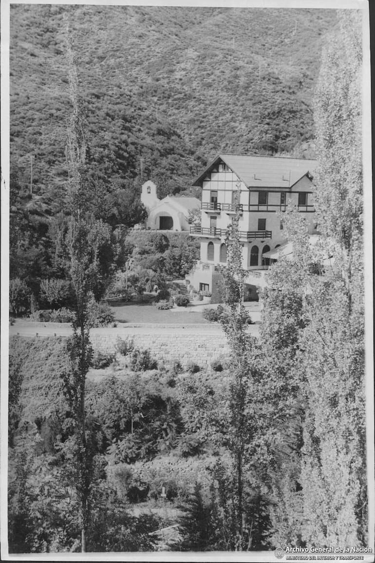 Hotel Villavicencio, Mendoza. Funcionó entre 1940 y 1978. Gentileza AGN.