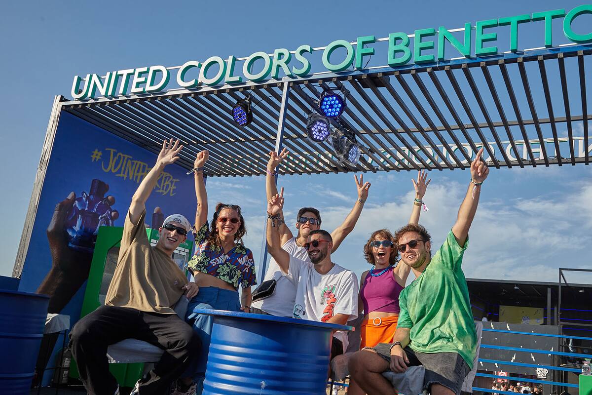 "House of Benetton" desembarcó en el festival en el marco de su lanzamiento más reciente: la nueva fragancia masculina “We Are Tribe”.