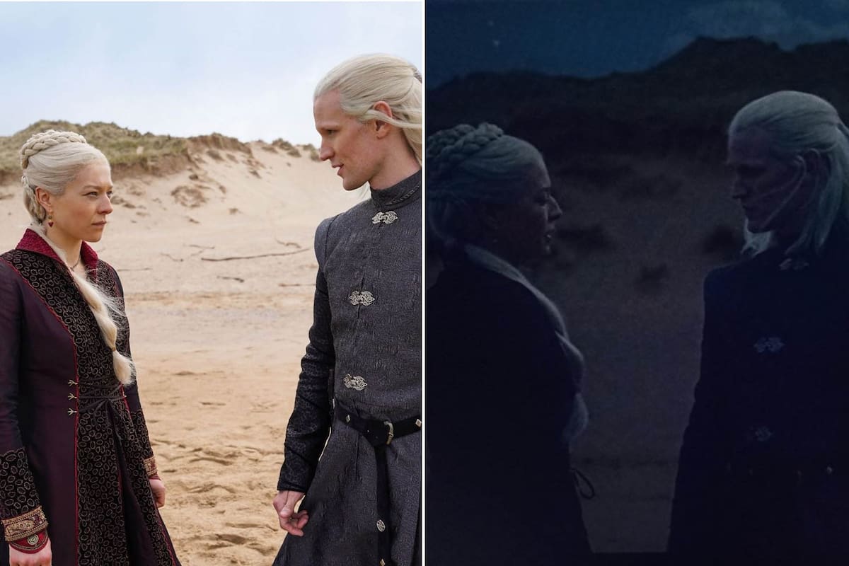 House of The Dragon: la foto difundida antes de la emisión del episodio y lo que finalmente se vio en pantalla