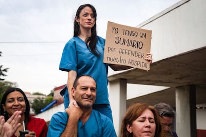 Hoy a las 12 hubo una conferencia de prensa de los gremios del hospital