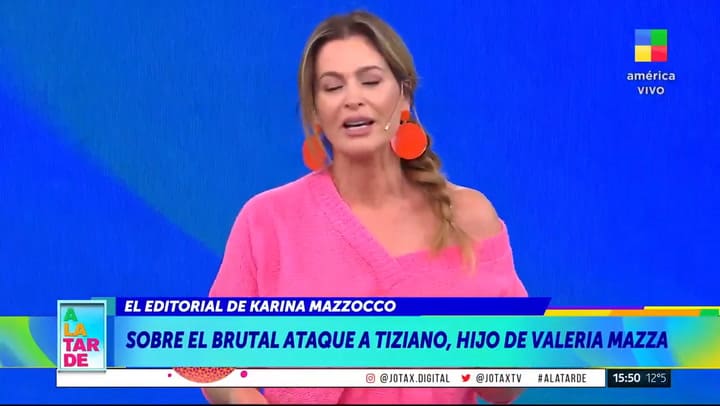 Karina Mazzoco expuso un duro mensaje sobre el ataque al hijo de Valeria Mazza