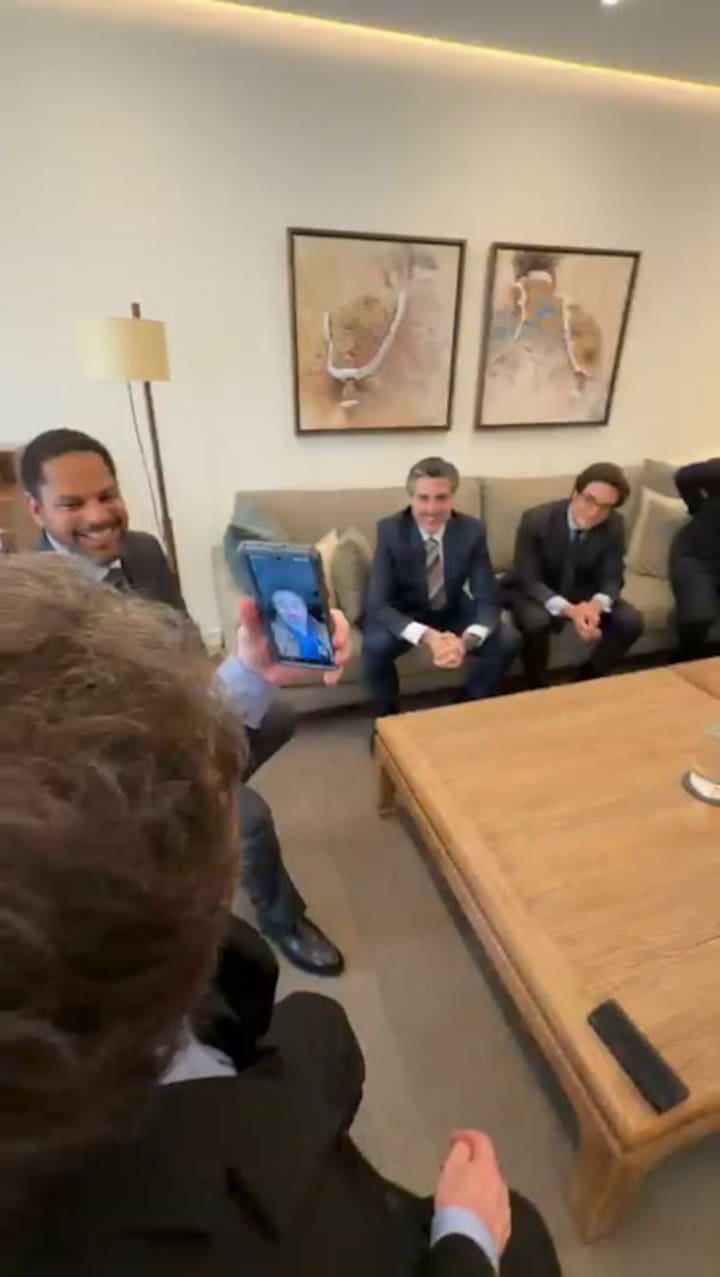 La videollamada de Milei con Abascal, en España