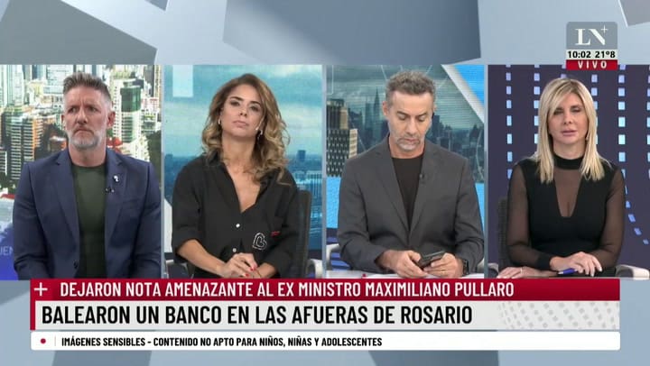 Luis Novaresio apuntó contra Aníbal Fernández tras la balacera a un banco en Granadero Baigorria: 'No volvió más'