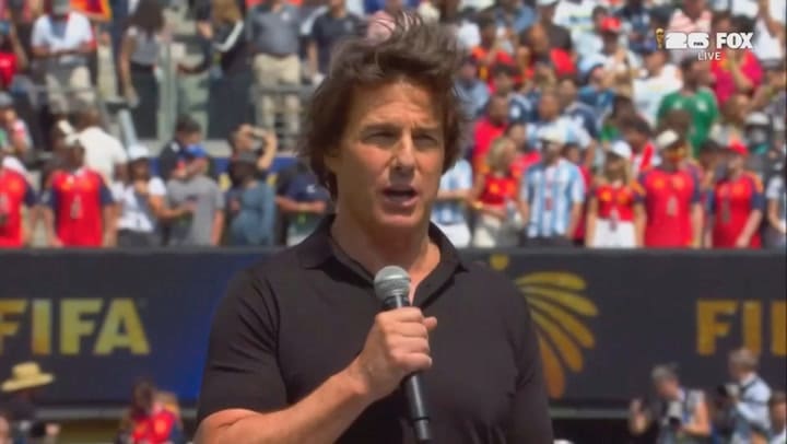 Tom Cruise dijo presente en la final de la Copa del Mundo