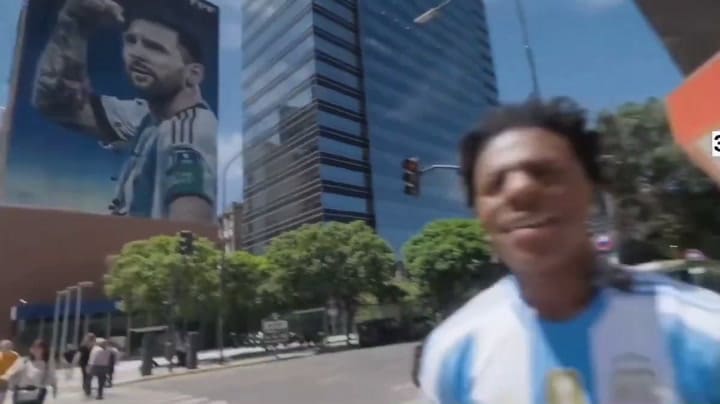 La sorpresa de Speed tras encontrarse con un mural de Messi