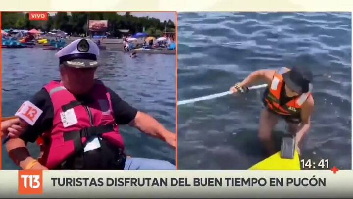 Un periodista no se pudo contener, se tentó en vivo y tuvo que interrumpir la nota