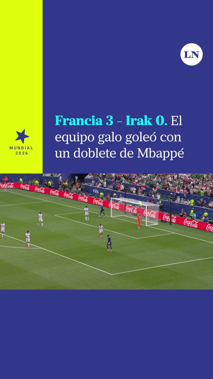 Francia goleó a Irak 3 a 0 con un doblete de Mbappé y aseguró la clasificación