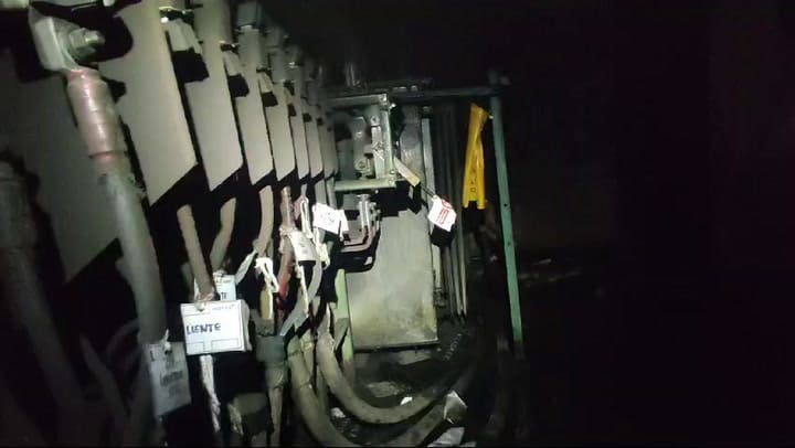 El lugar donde habría comenzado el incendio del edificio en Palermo