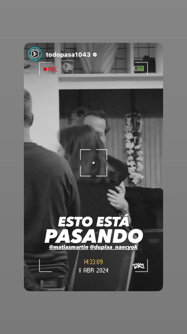Así fue el reencuentro entre Nancy Dupláa y Matías Martin