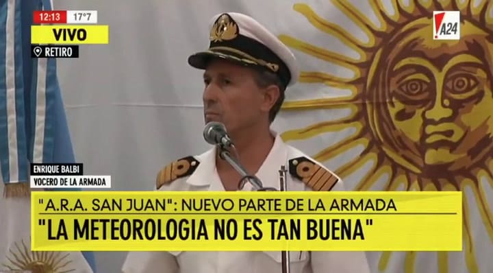 ARA San Juan: la Armada se desliga de la filtración del último mensaje que enviaron desde el submari