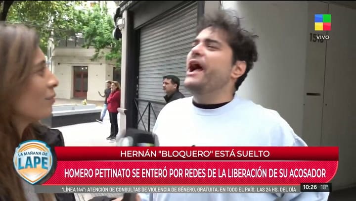 Qué dijo Homero Pettinato tras la liberación del acosador