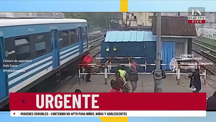 Liniers: no miró si venía el tren, se salvó de milagro