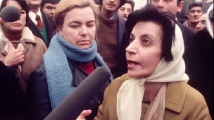 Enriqueta Rodríguez de Maroni en el documental de la televisión holandesa durante la última dictadura